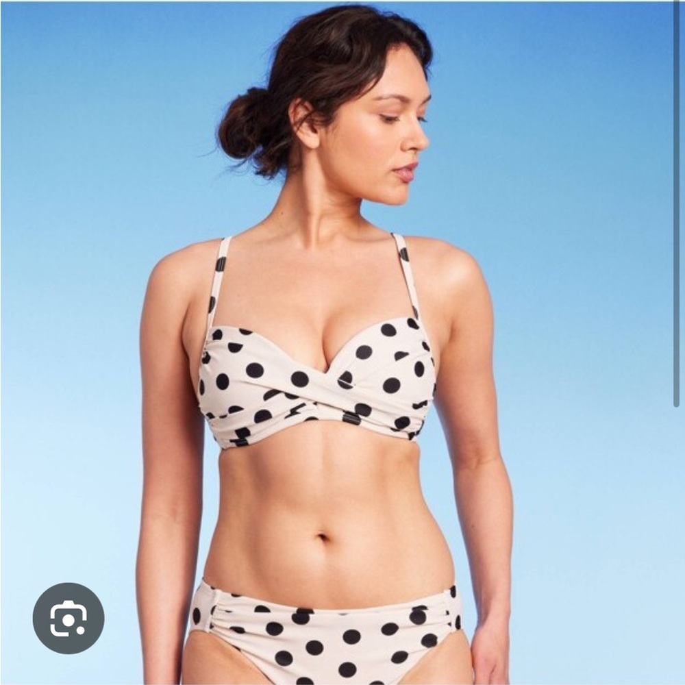 NWT Kona Sol Black Polkadot Bikini— Size L and D/DD